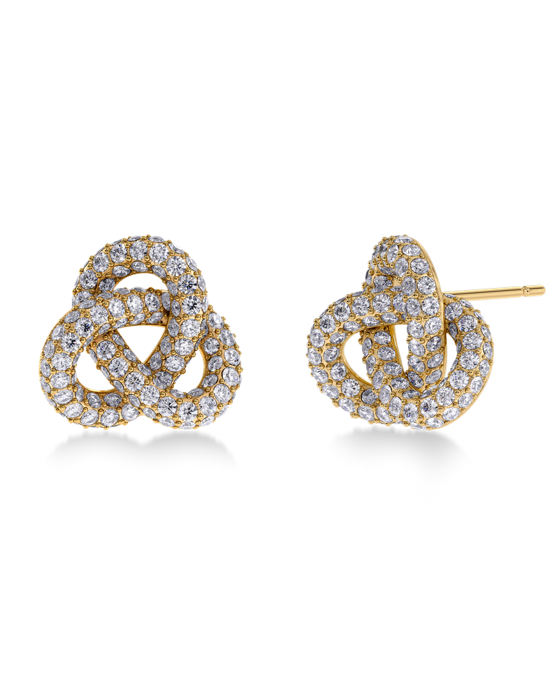 Infinity Knot Sparkle Studs L Studs Gold