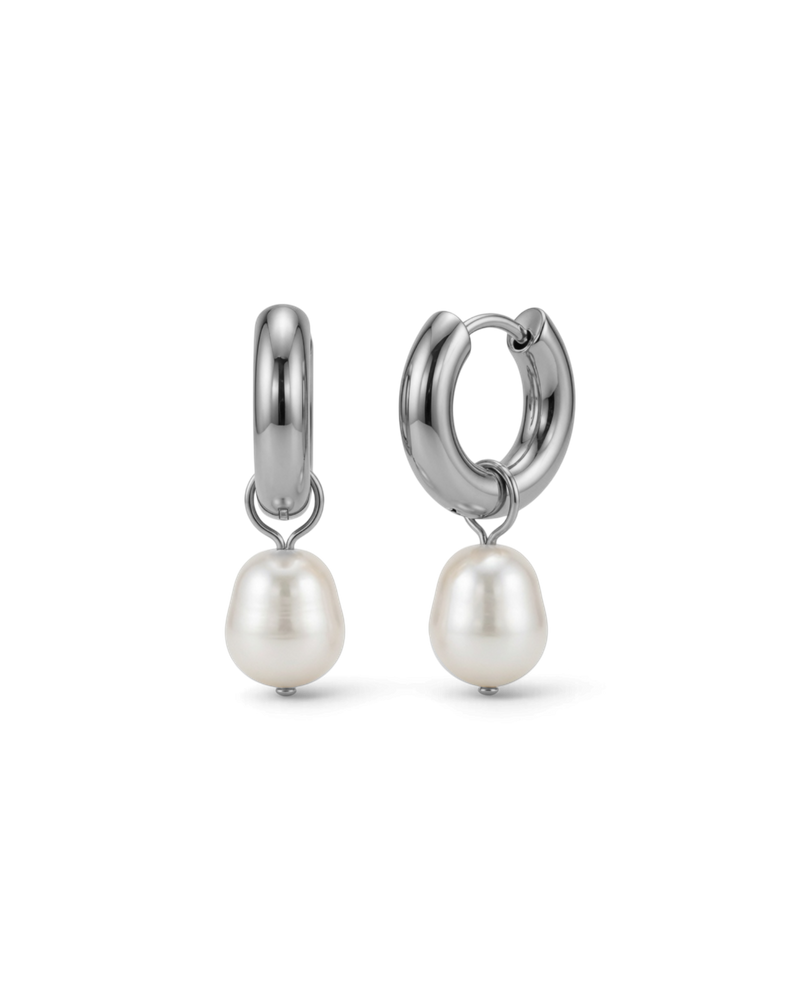 Perla Hoops L Hoops Silver