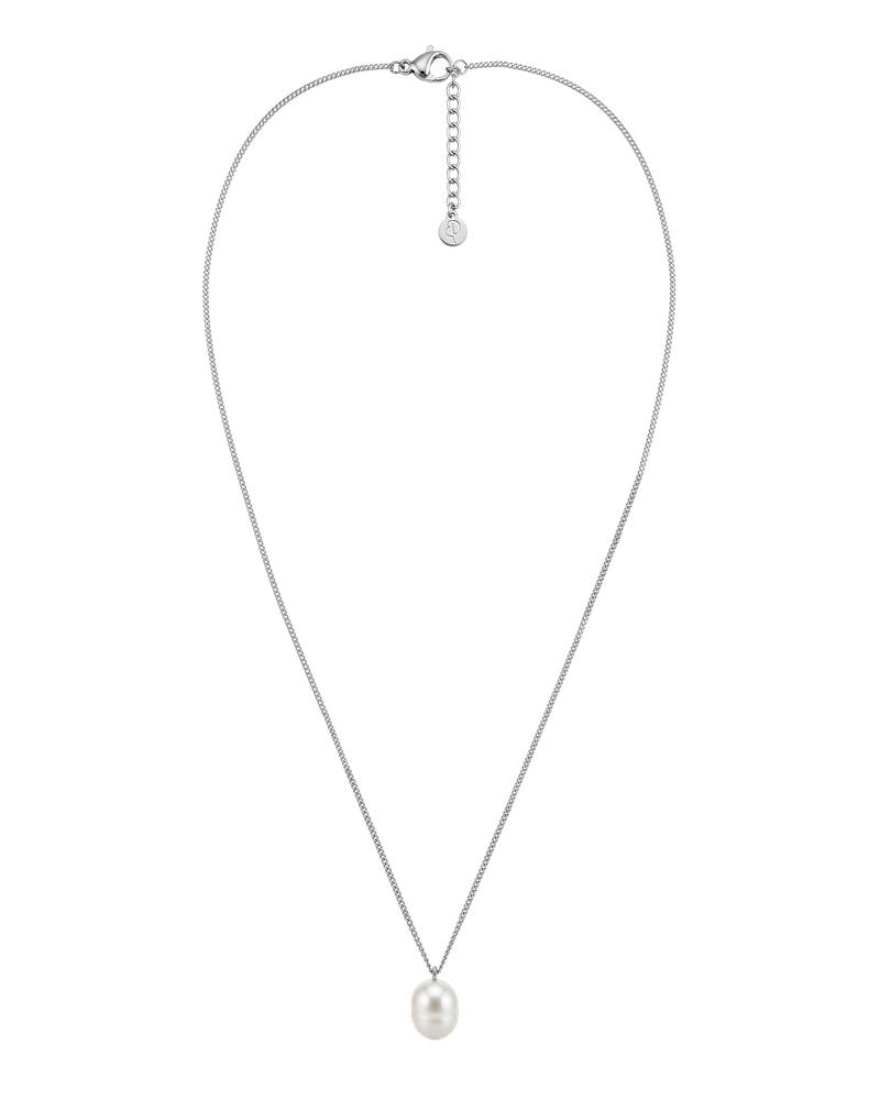 Perla Necklace L Silverhalsband Silver