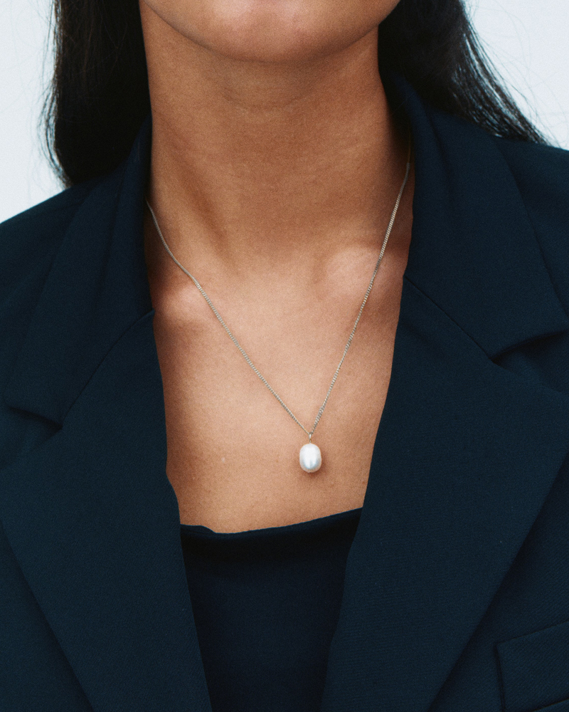 Perla Necklace L Silberhalsketten Silber