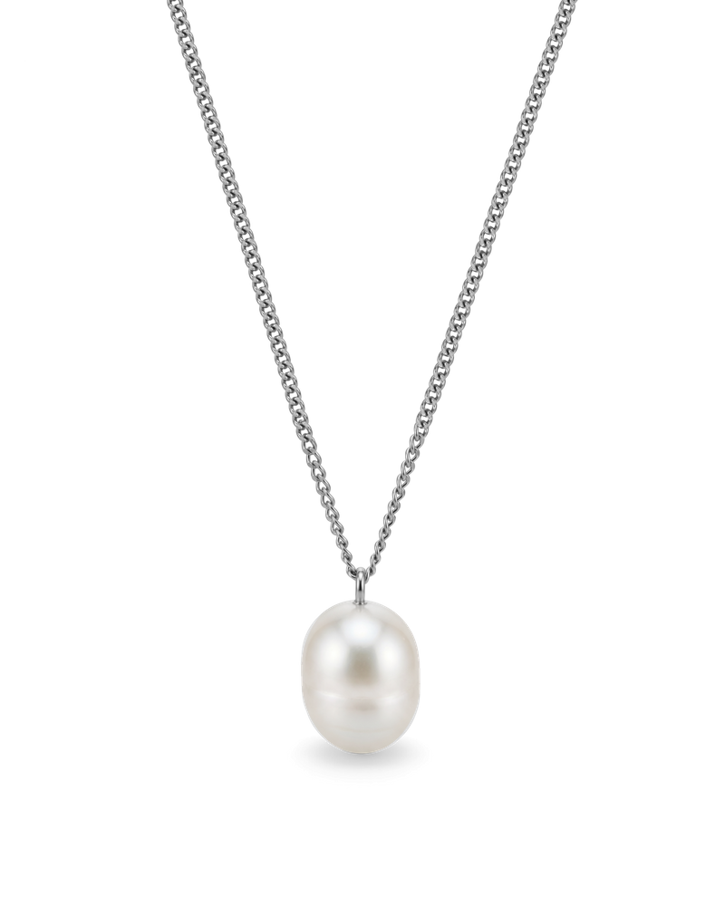 Perla Necklace L Silverhalsband Silver