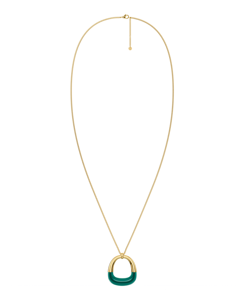 Lore Necklace Gouden kettingen Goud/Groen