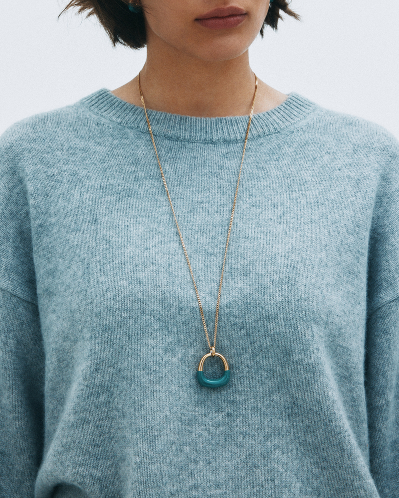 Lore Necklace Gouden kettingen Goud/Groen