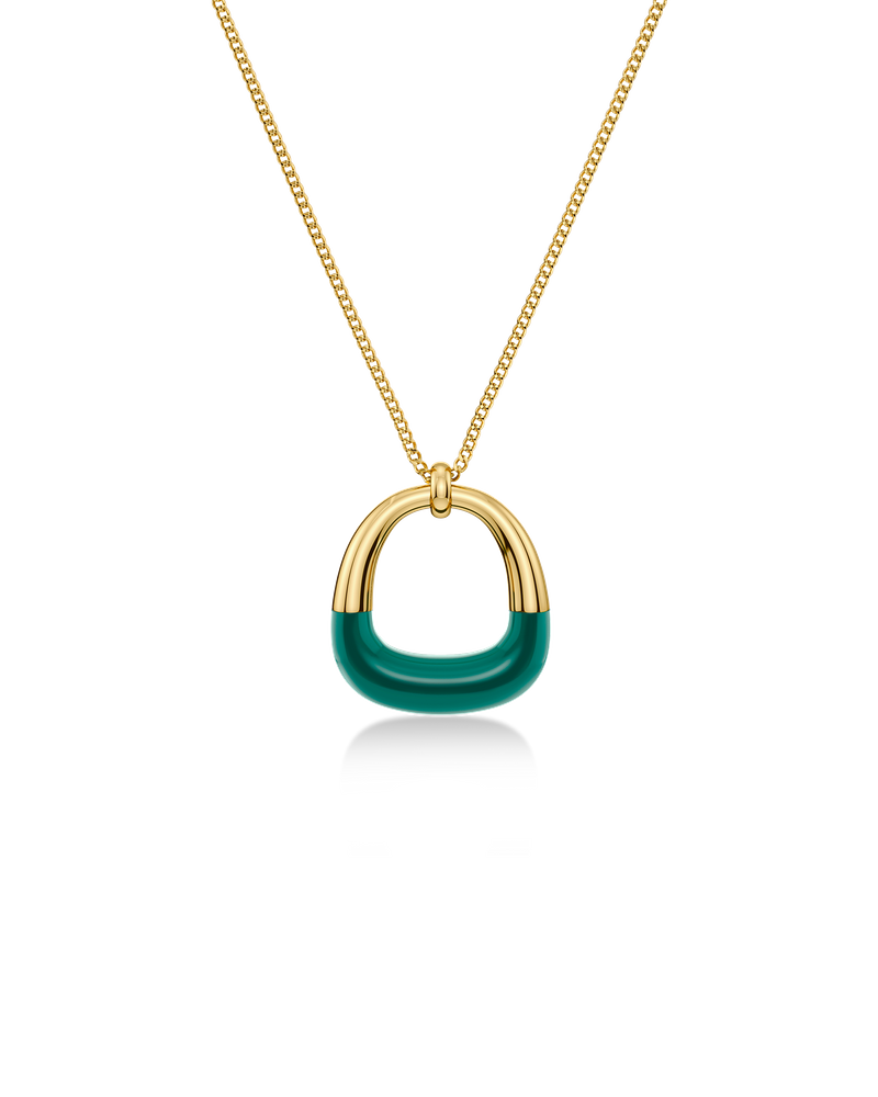 Lore Necklace Gouden kettingen Goud/Groen