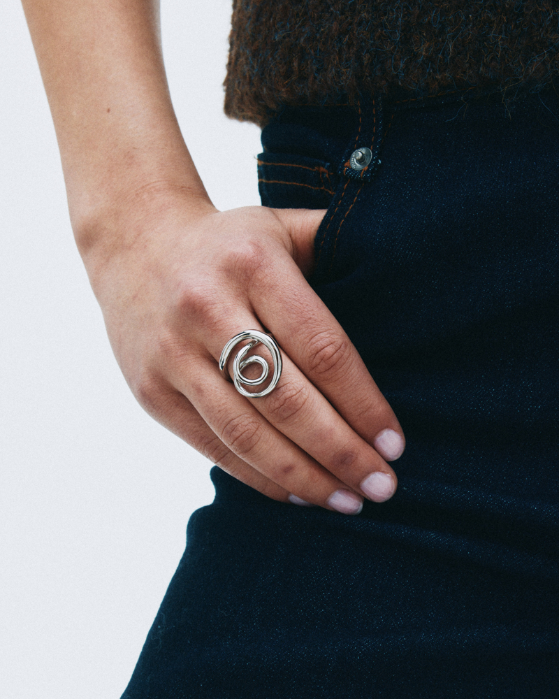 Nouveau Ring L Silberringe Silber