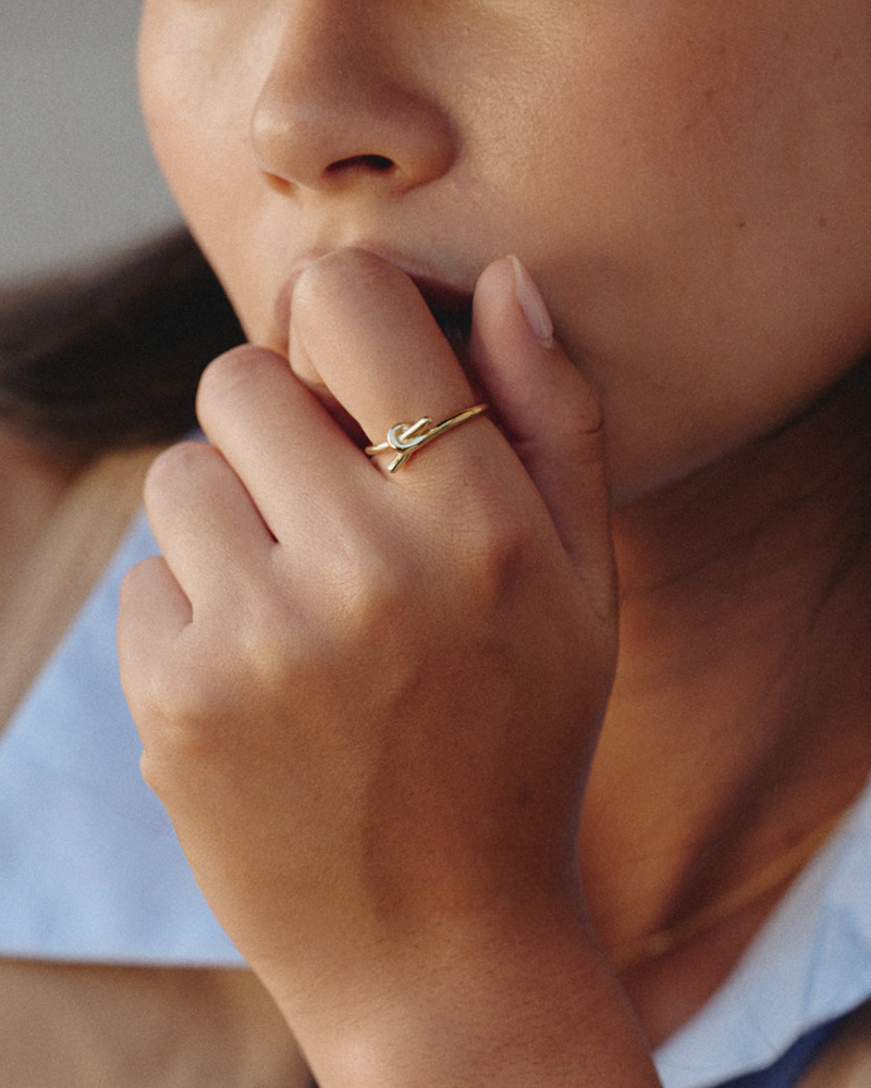 Novel Knot Ring Gold rings Gold
