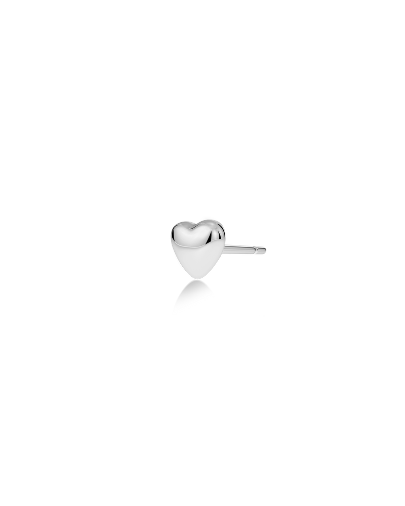 Heart One Stud Stiftörhängen Silver