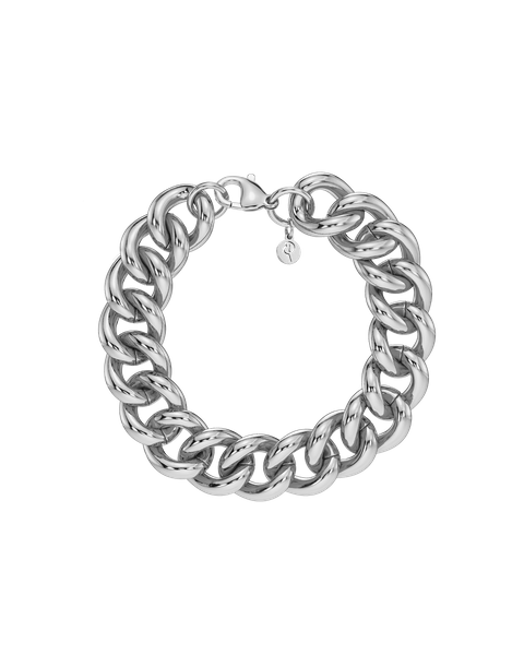 Bold Curb Chain Bracelet Jewellery Silver