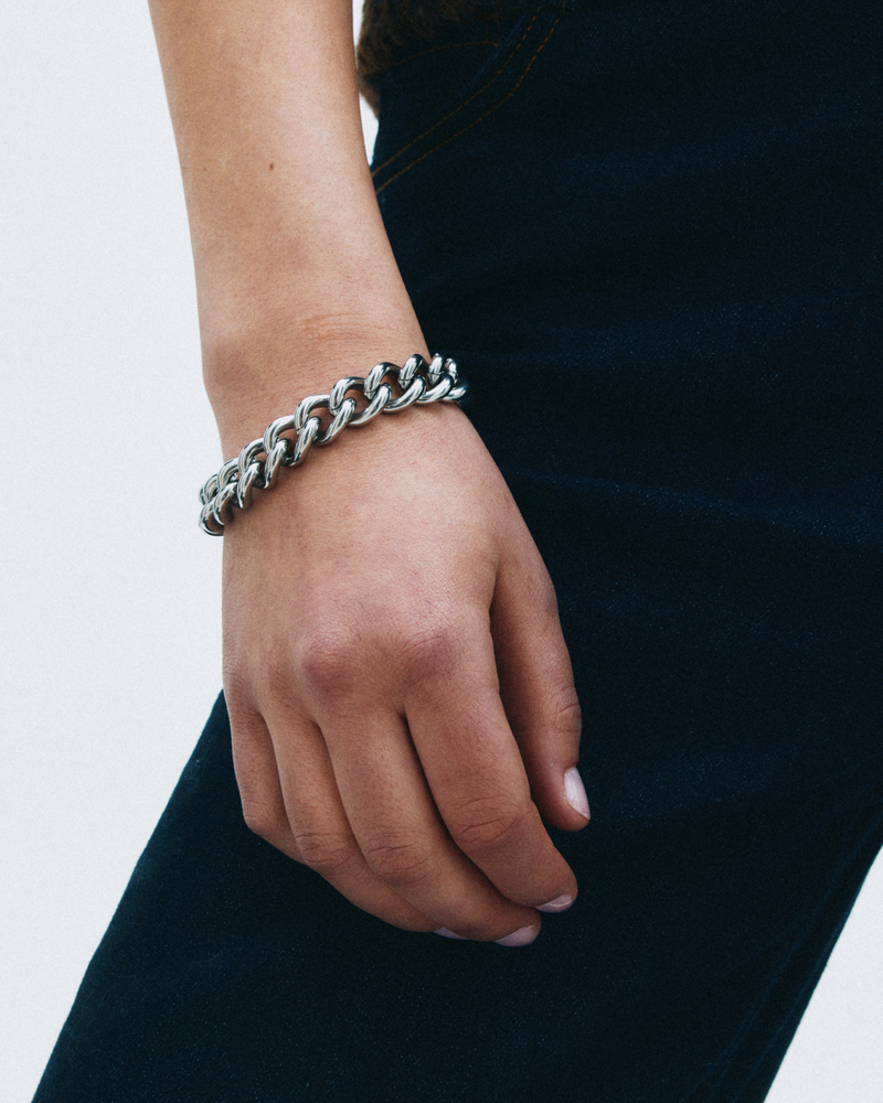 Bold Curb Chain Bracelet Armbånd i sølv Sølv