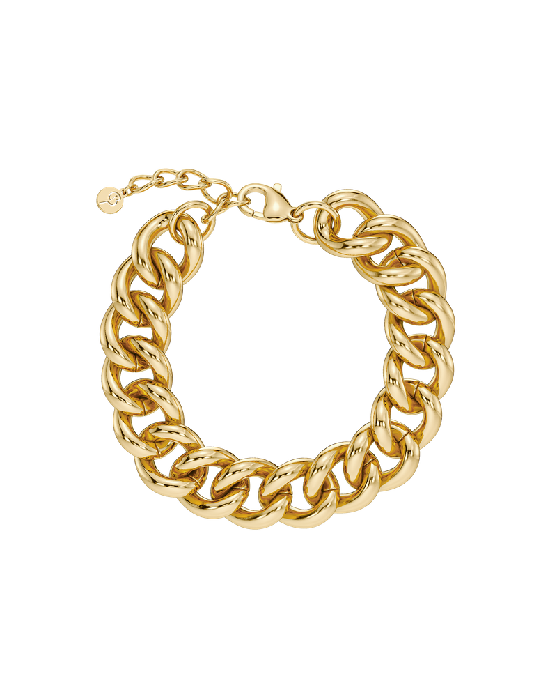 Bold Curb Chain Bracelet Gullarmbånd Gull
