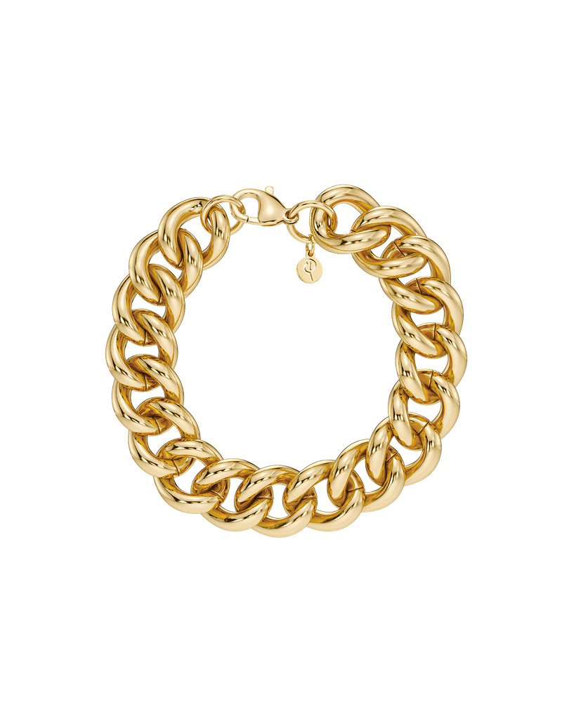 Bold Curb Chain Bracelet Gullarmbånd Gull