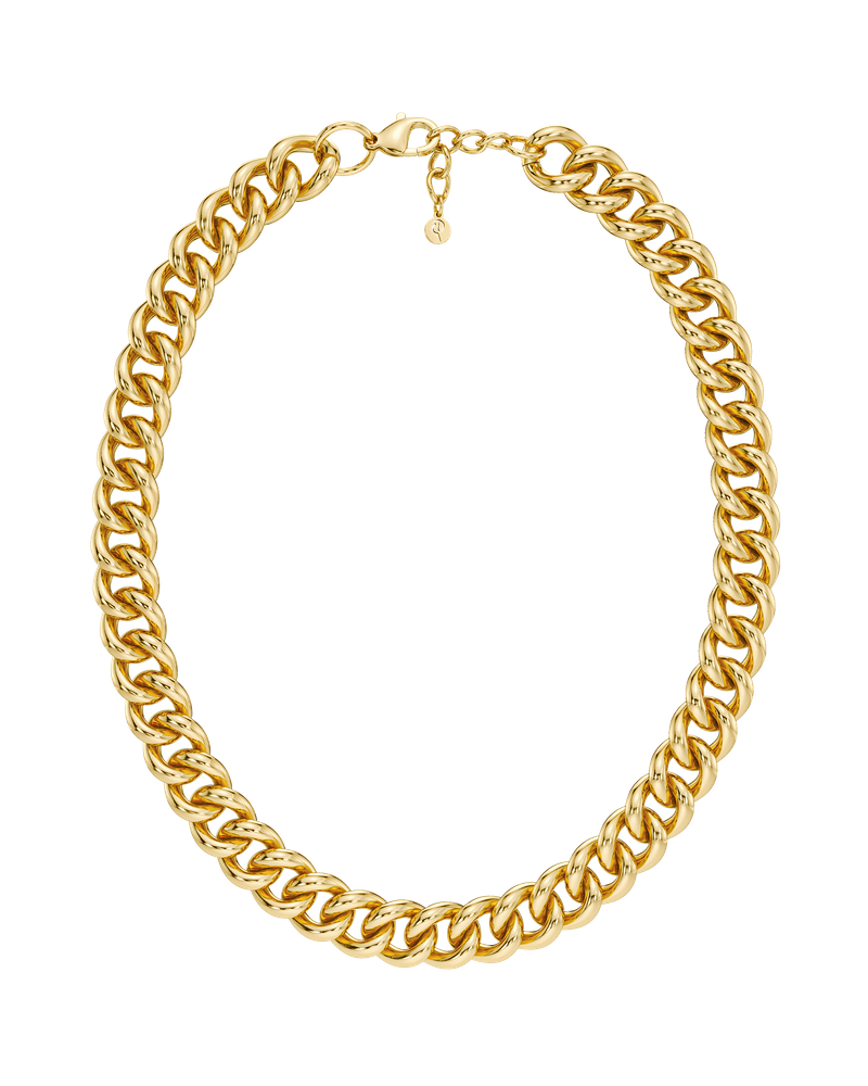 Bold Curb Chain Necklace Goldhalsketten Gold