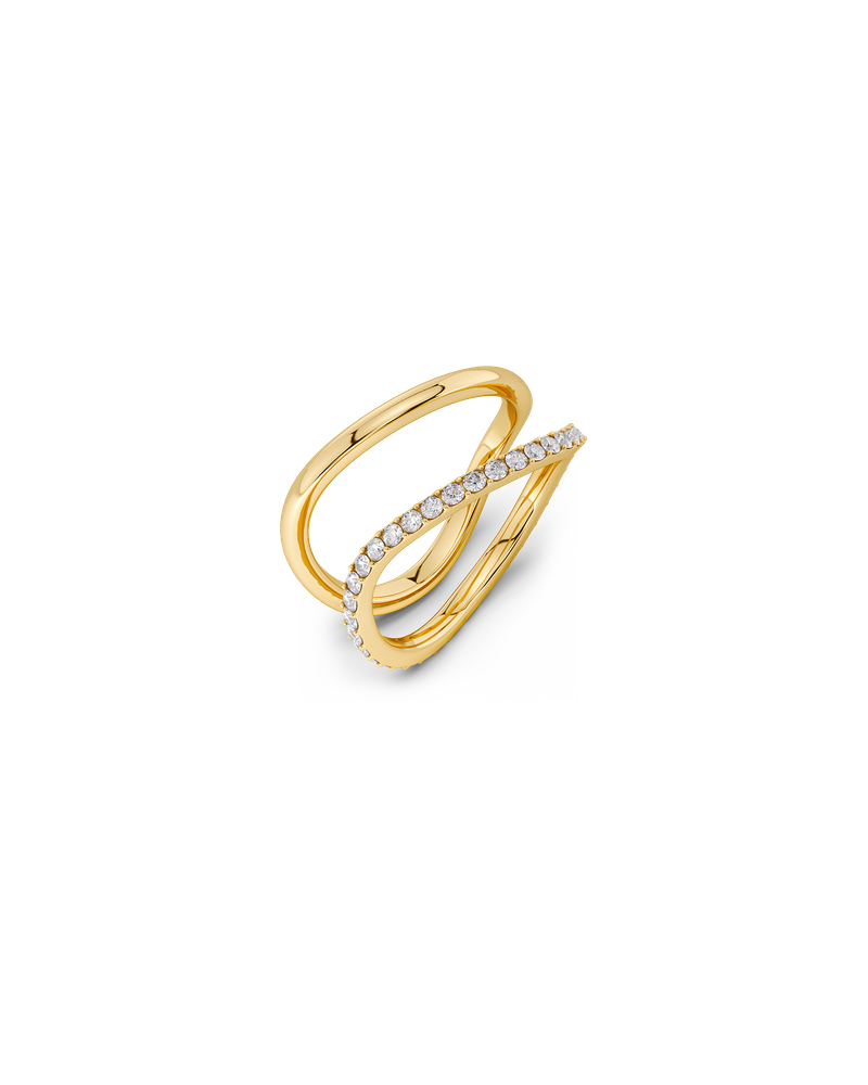 Wave Duo Ring Guldringe Guld