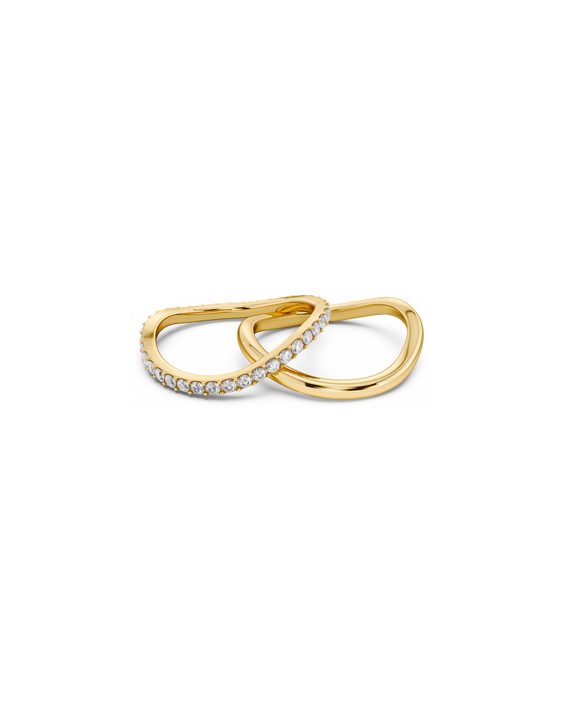 Wave Duo Ring Guldringe Guld