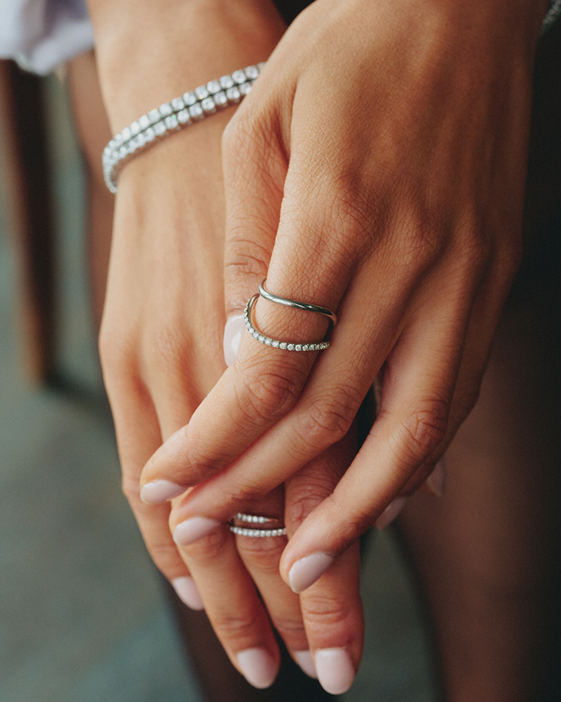 Wave Duo Ring Silver rings Silver