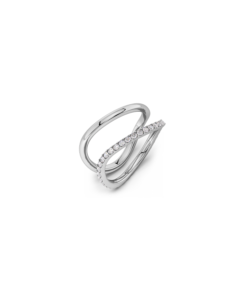 Wave Duo Ring Silver rings Silver