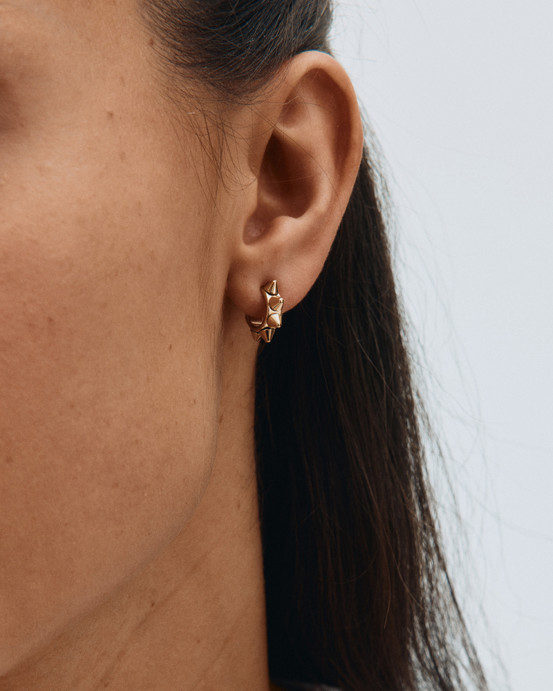 Peak Creoles Mini Earrings Gold
