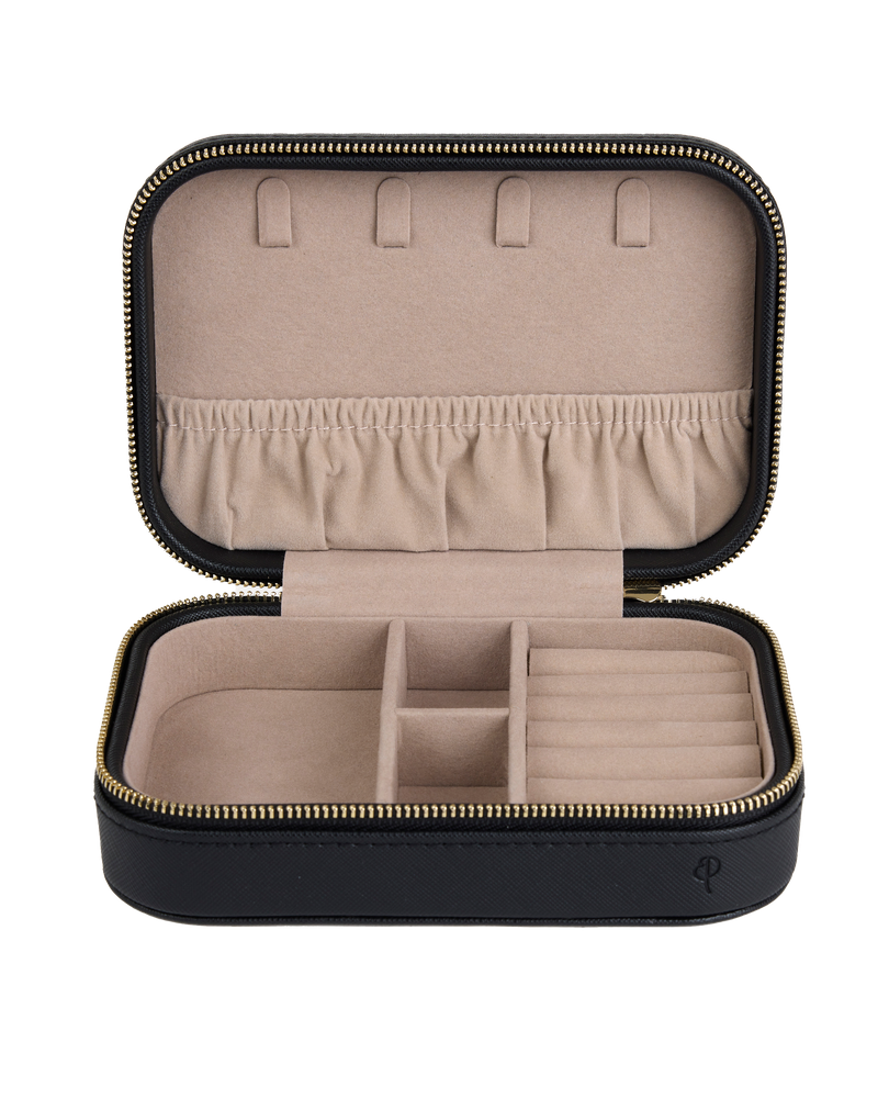 Jewellery Travel Case L Smykkeopbevaring Sort/Guld