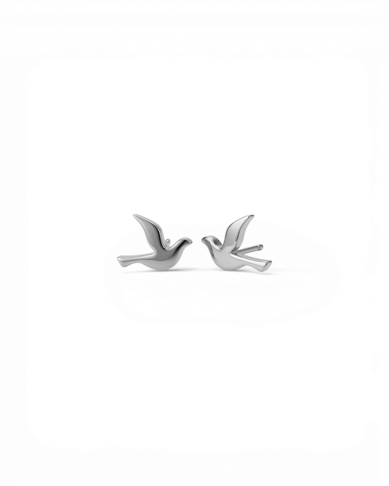 Dove Studs Steckerohrringe Silber
