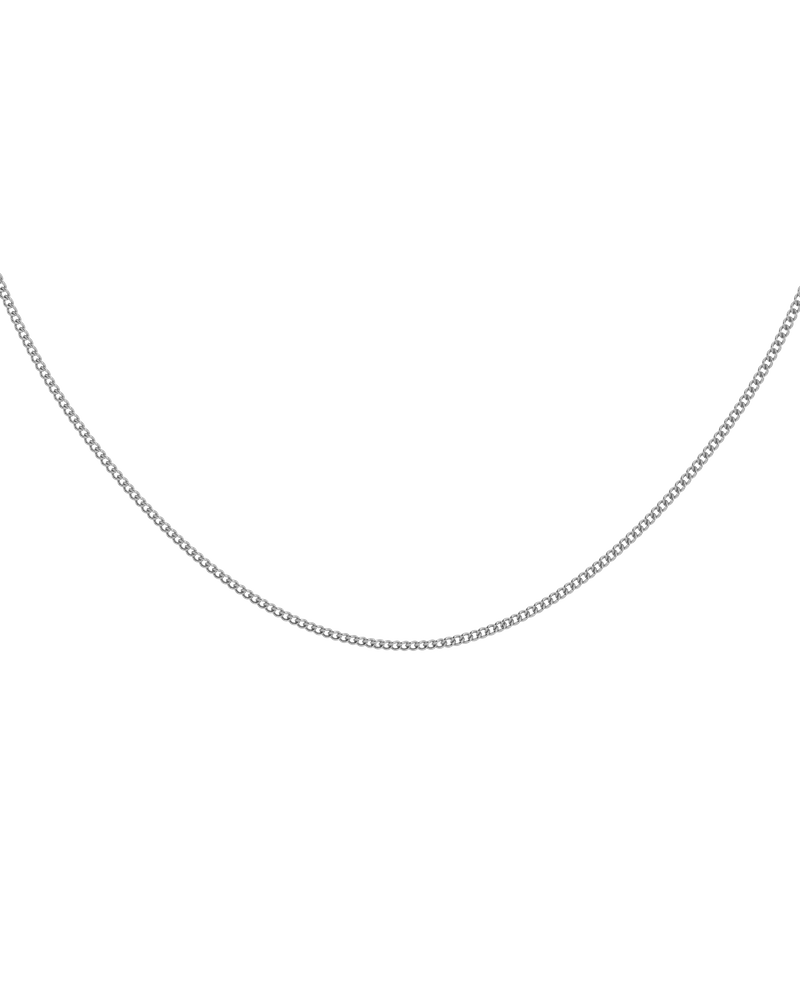 Curb Chain Mini 45 cm Charmkæder Sølv
