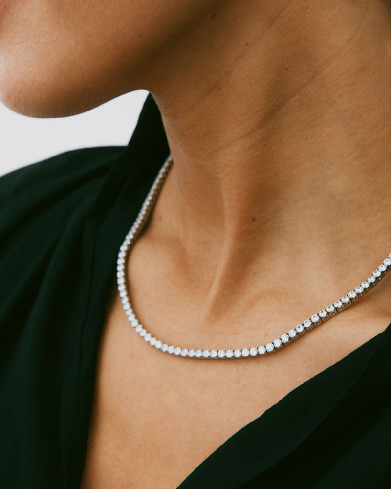 Tennis Necklace Silverhalsband Silver