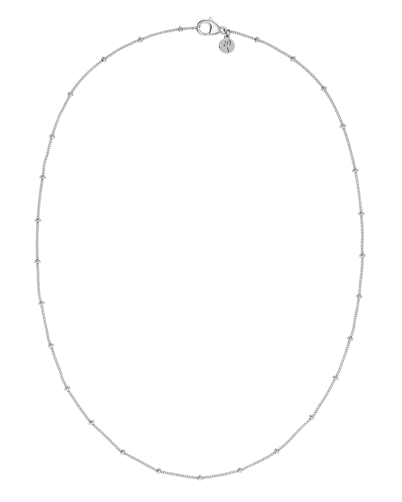 Beaded Chain Necklace Hopeiset kaulakorut Hopea