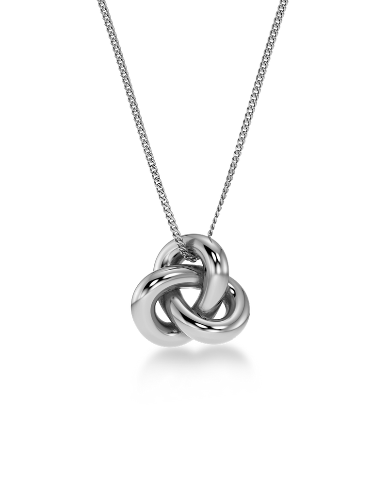 Infinity Knot Necklace L Silberhalsketten Silber