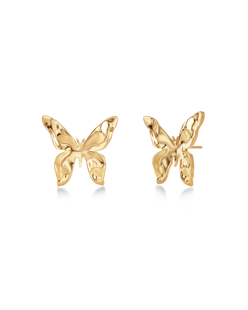 Butterfly Studs S undefined Gold