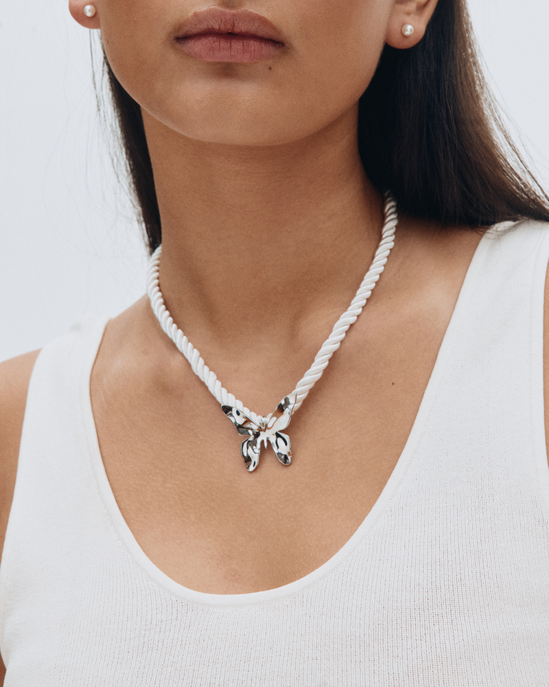 Butterfly Necklace L Silversmycken Silver