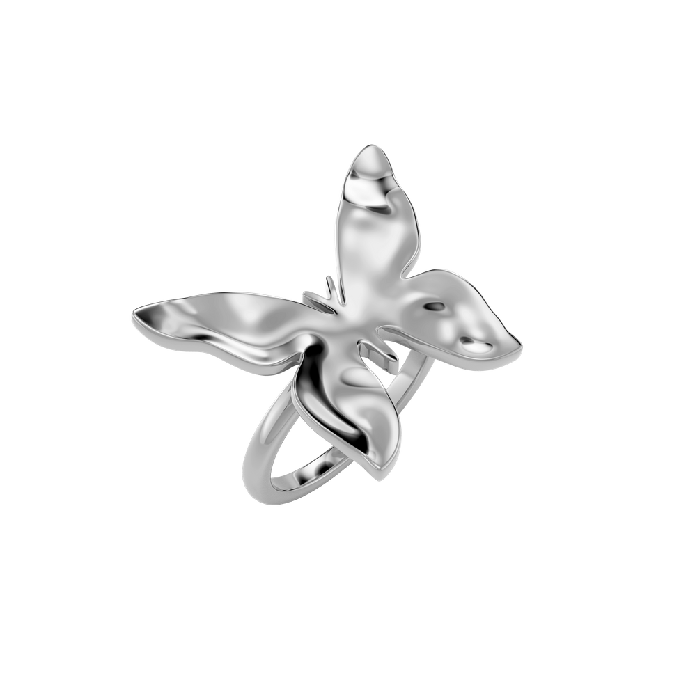 Butterfly Ring S Hopeiset korut Hopea