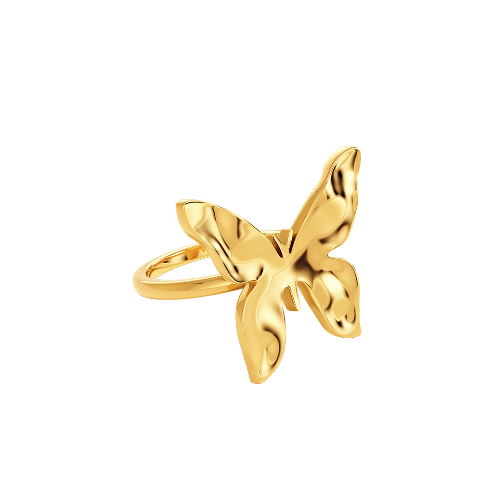 Butterfly Ring S undefined Goud