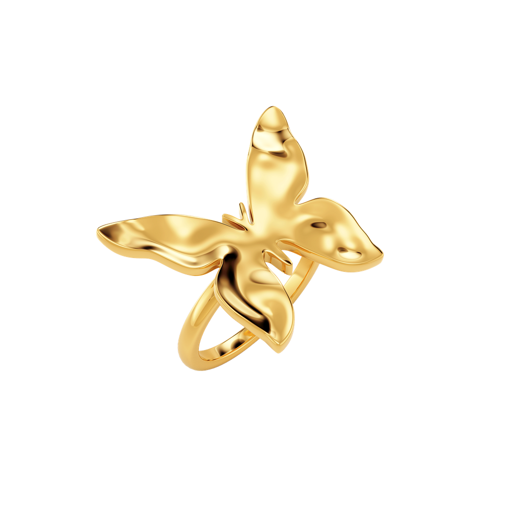 Butterfly Ring S undefined Goud