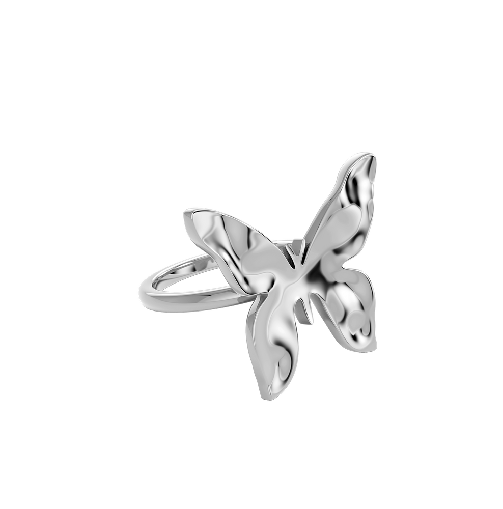 Butterfly Ring S Hopeiset korut Hopea