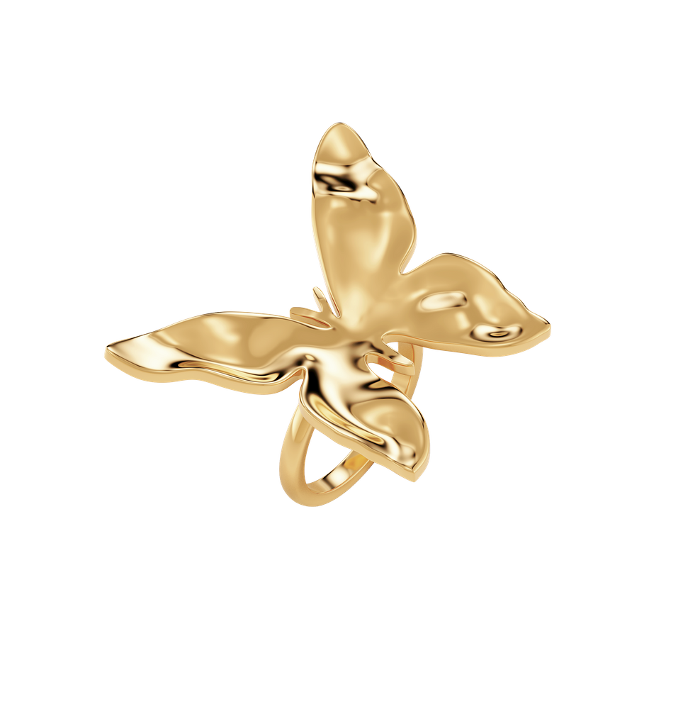 Butterfly Ring L undefined Gold