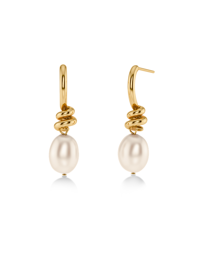 Swivel Earrings Pearl S Gold earrings Gold
