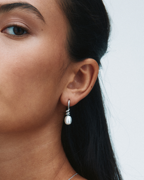 Swivel Earrings Pearl S Bride Silver