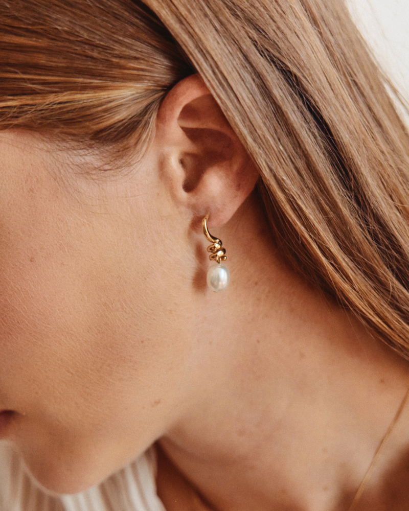 Swivel Earrings Pearl S Gold earrings Gold