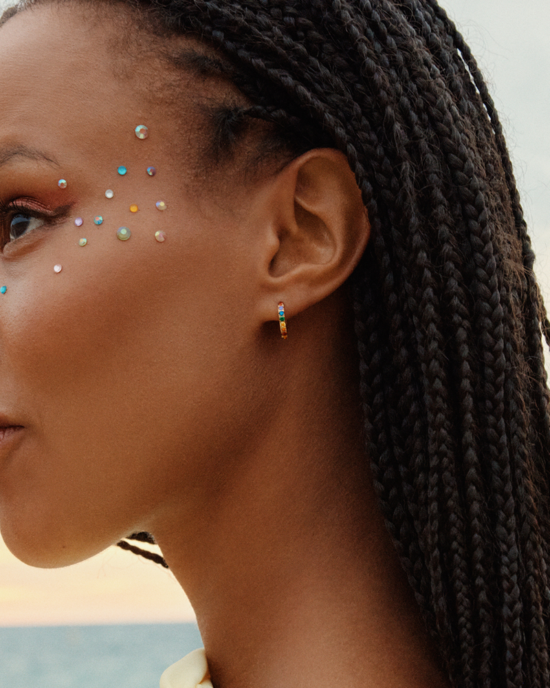 Rainbow Hoops Hoops Gold/Multi