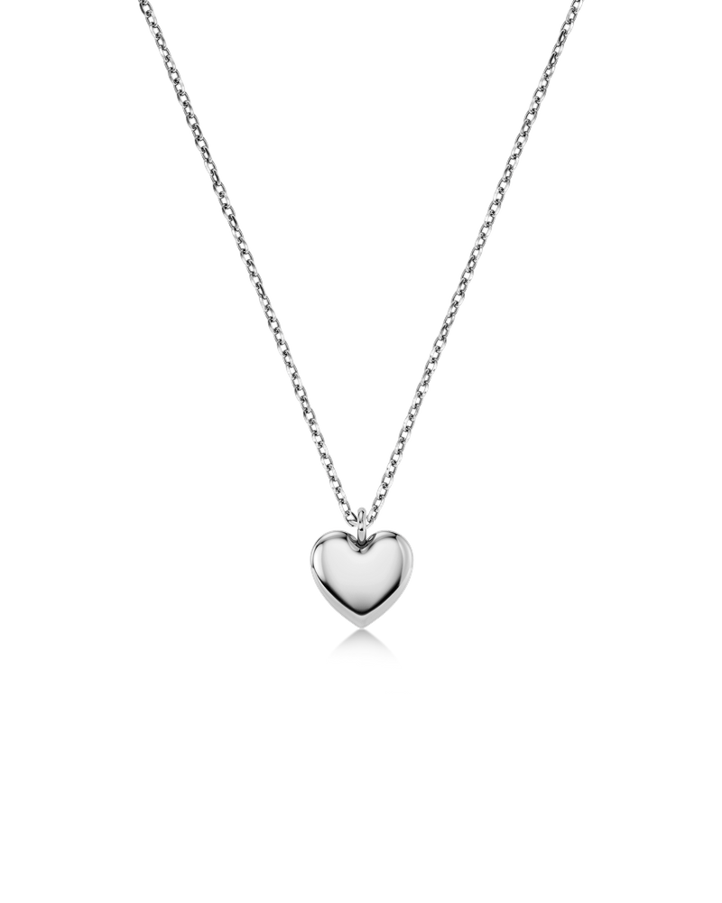 Mini Heart Necklace Kids Hopeiset kaulakorut Hopea