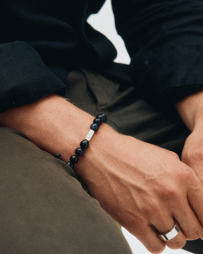 Luke Bracelet Armbånd i sølv Blå/Sølv
