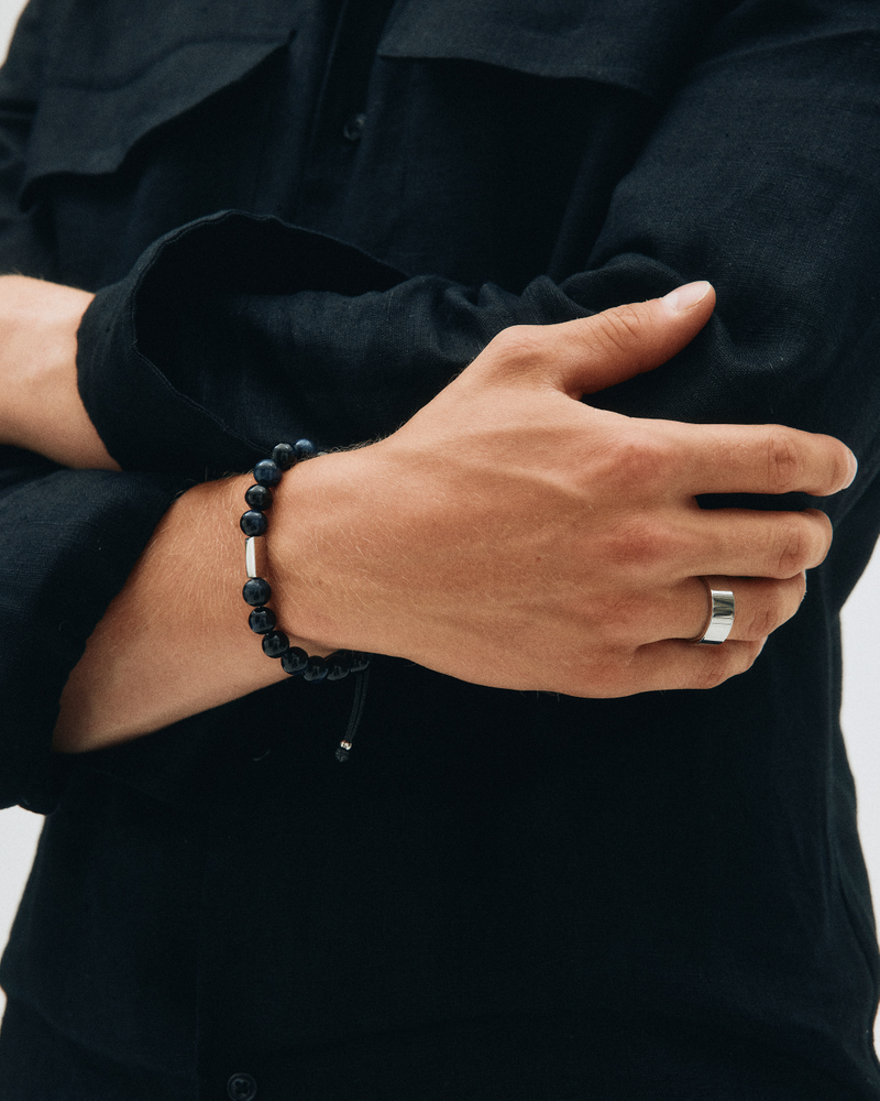 Luke Bracelet Armbånd i sølv Blå/Sølv