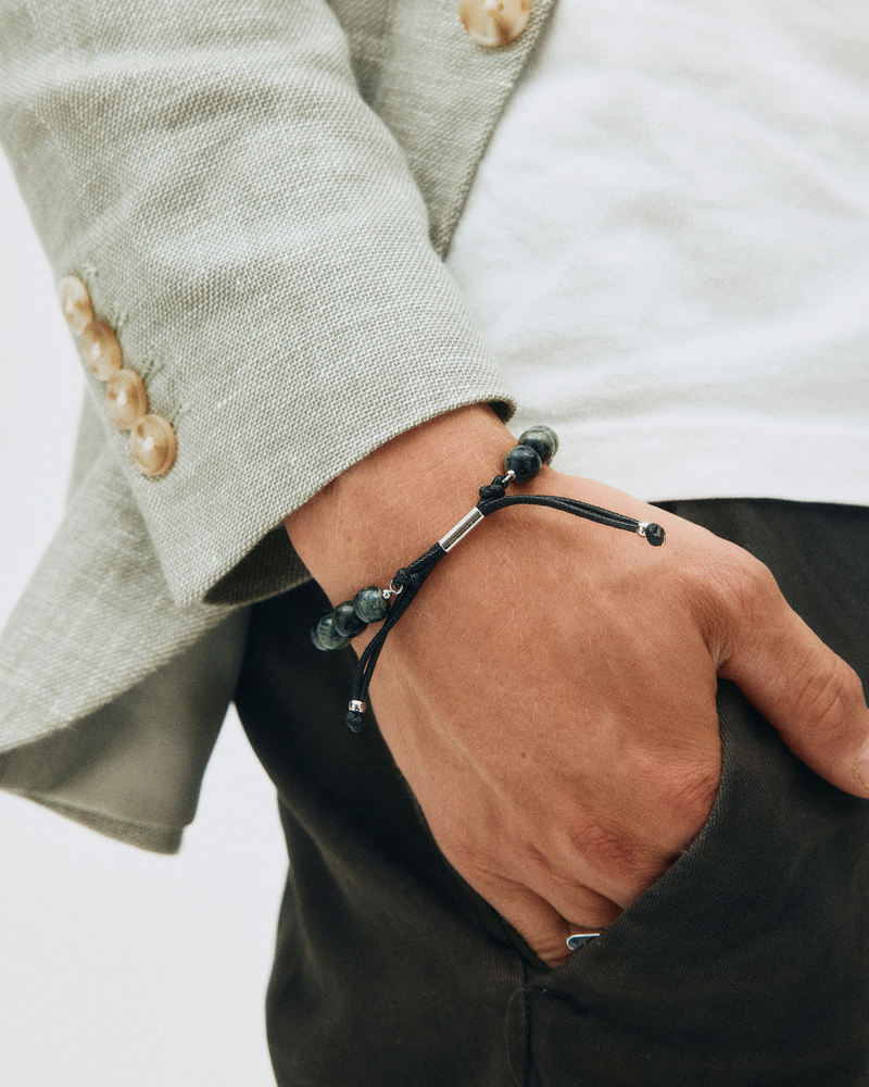Luke Bracelet Silverarmband Grön/Silver