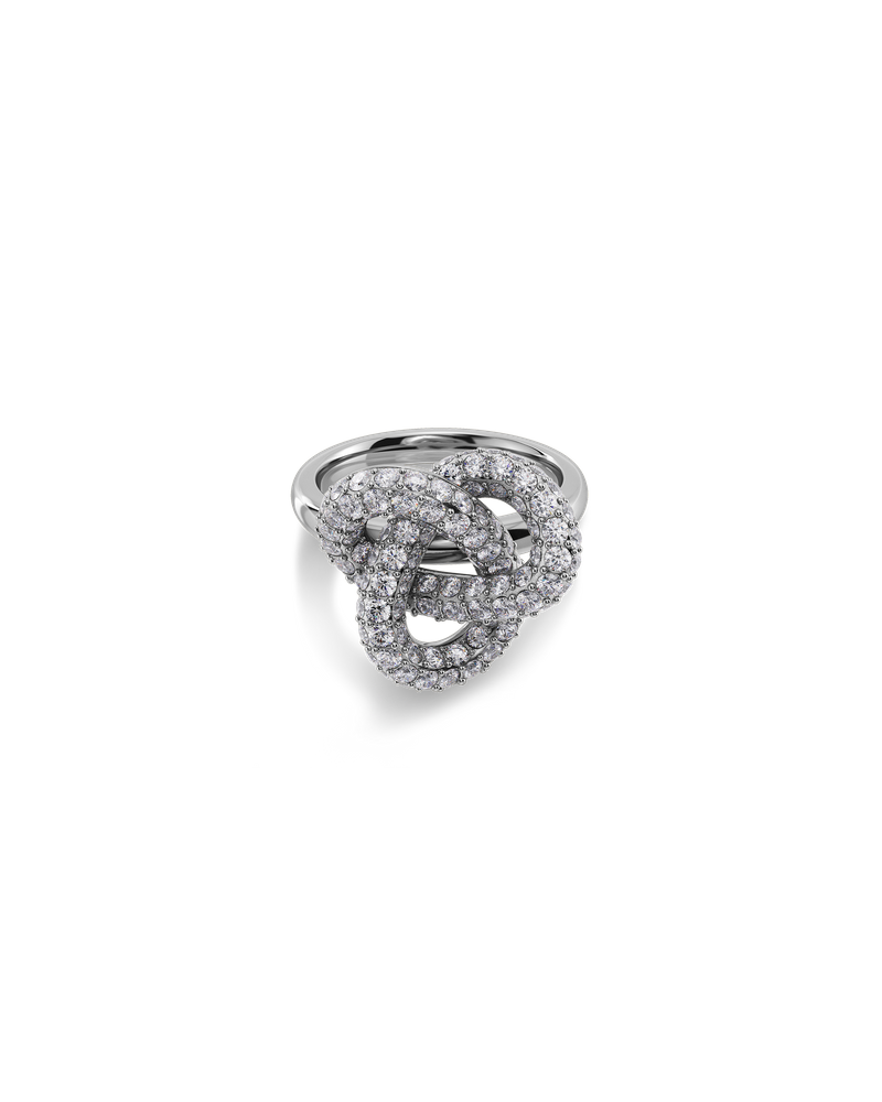 Infinity Knot Sparkle Ring L Silberringe Silber