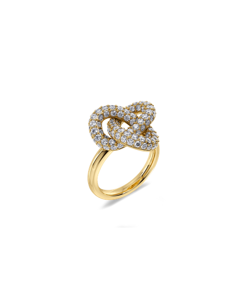 Infinity Knot Sparkle Ring L Classics Kulta