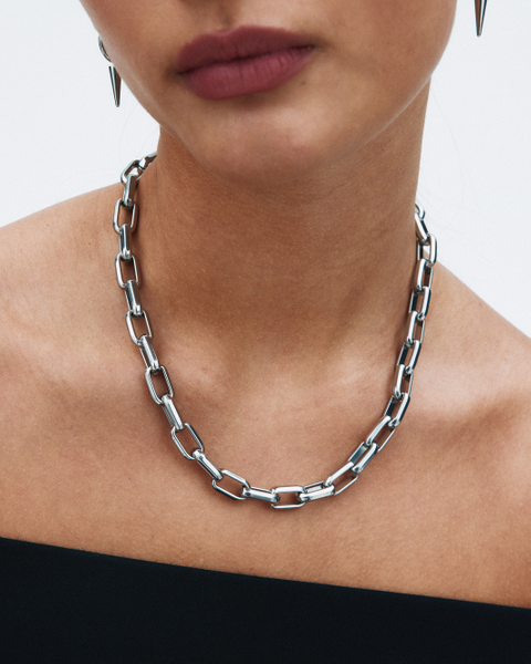 Box Chain Maxi Necklace Jewellery Silver