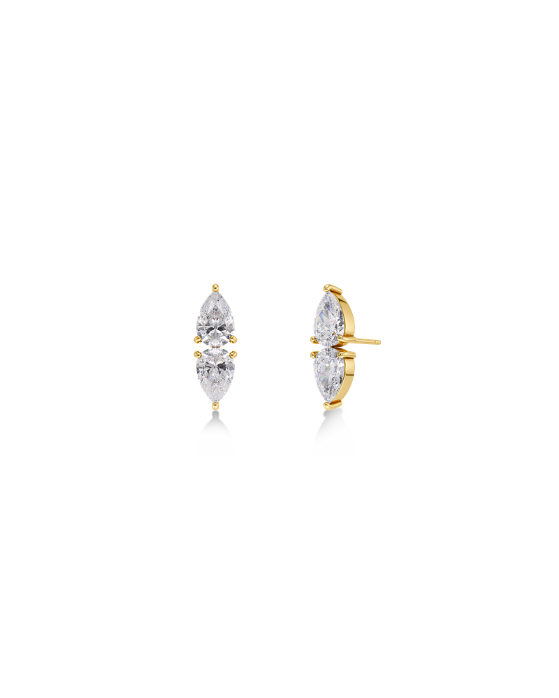 Arrow Studs Steckerohrringe Gold