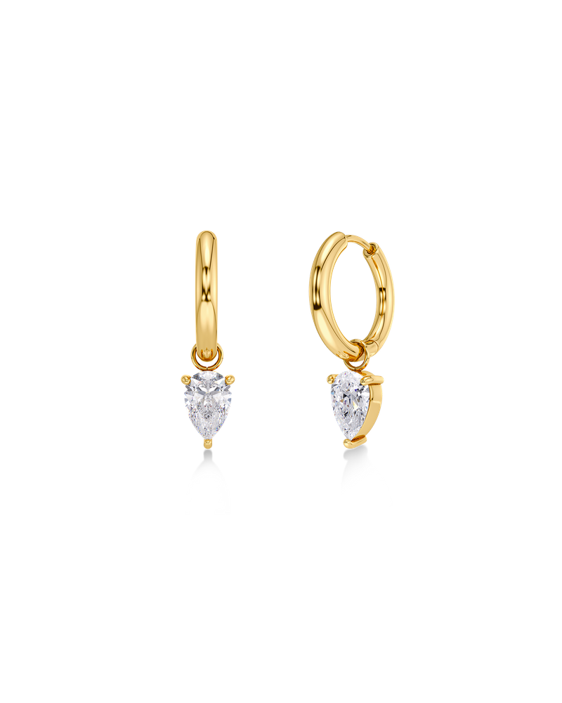 Arrow Hoops L Creolen Gold