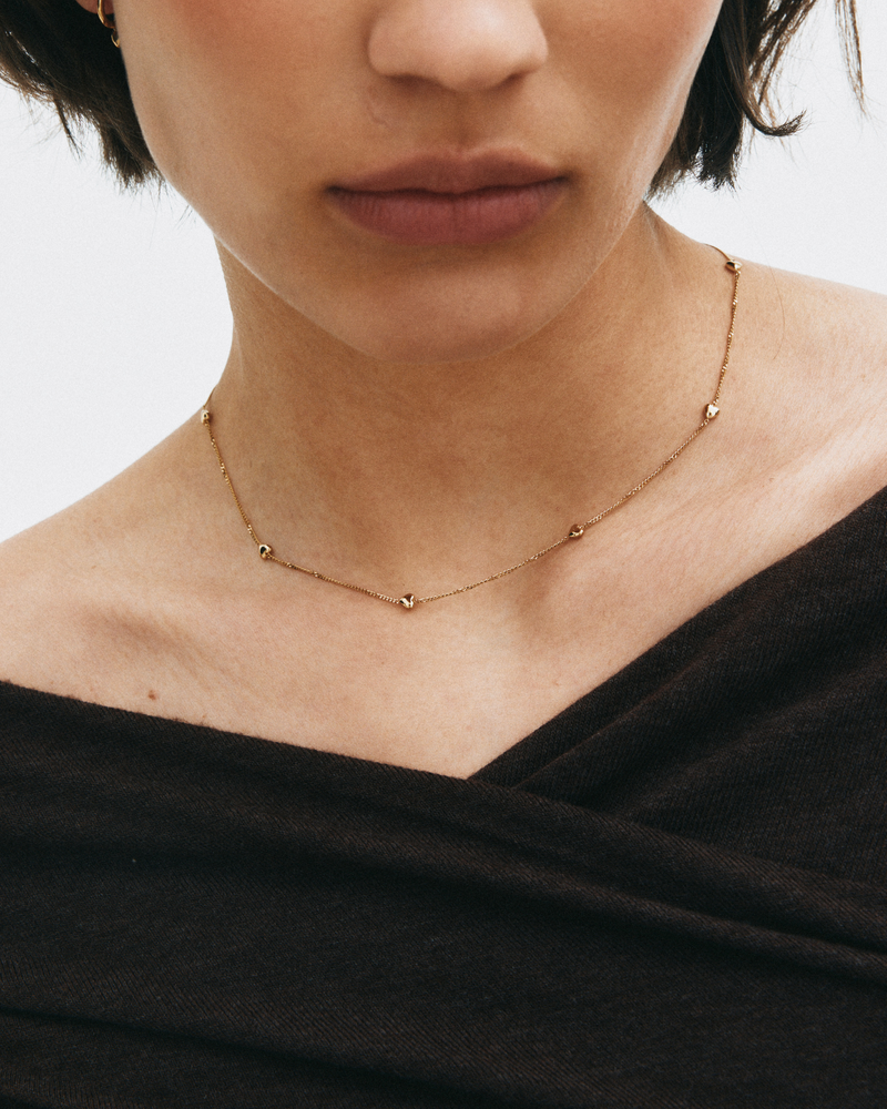 Barley Petite Necklace Multi Gold necklaces Gold