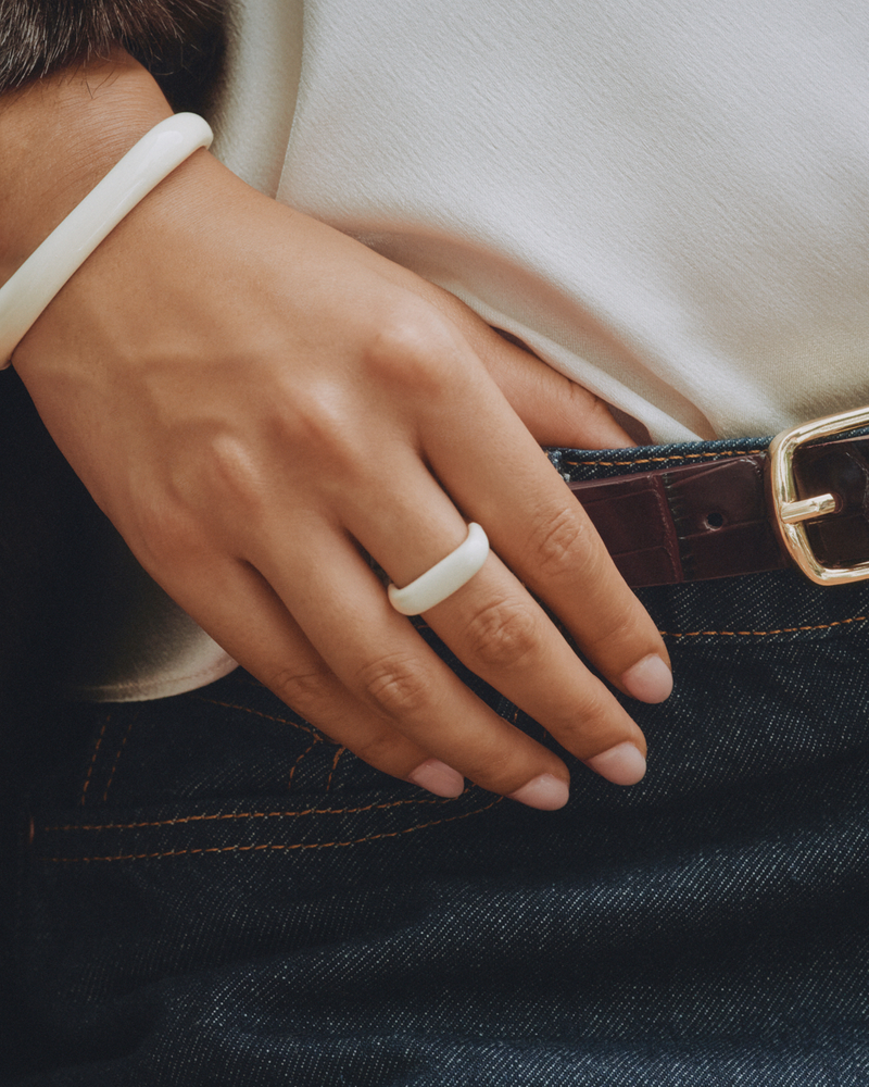 Lore Ring Gold rings Gold/White
