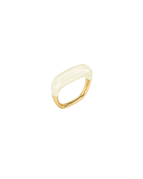Lore Ring Gold rings Kulta/Valkoinen